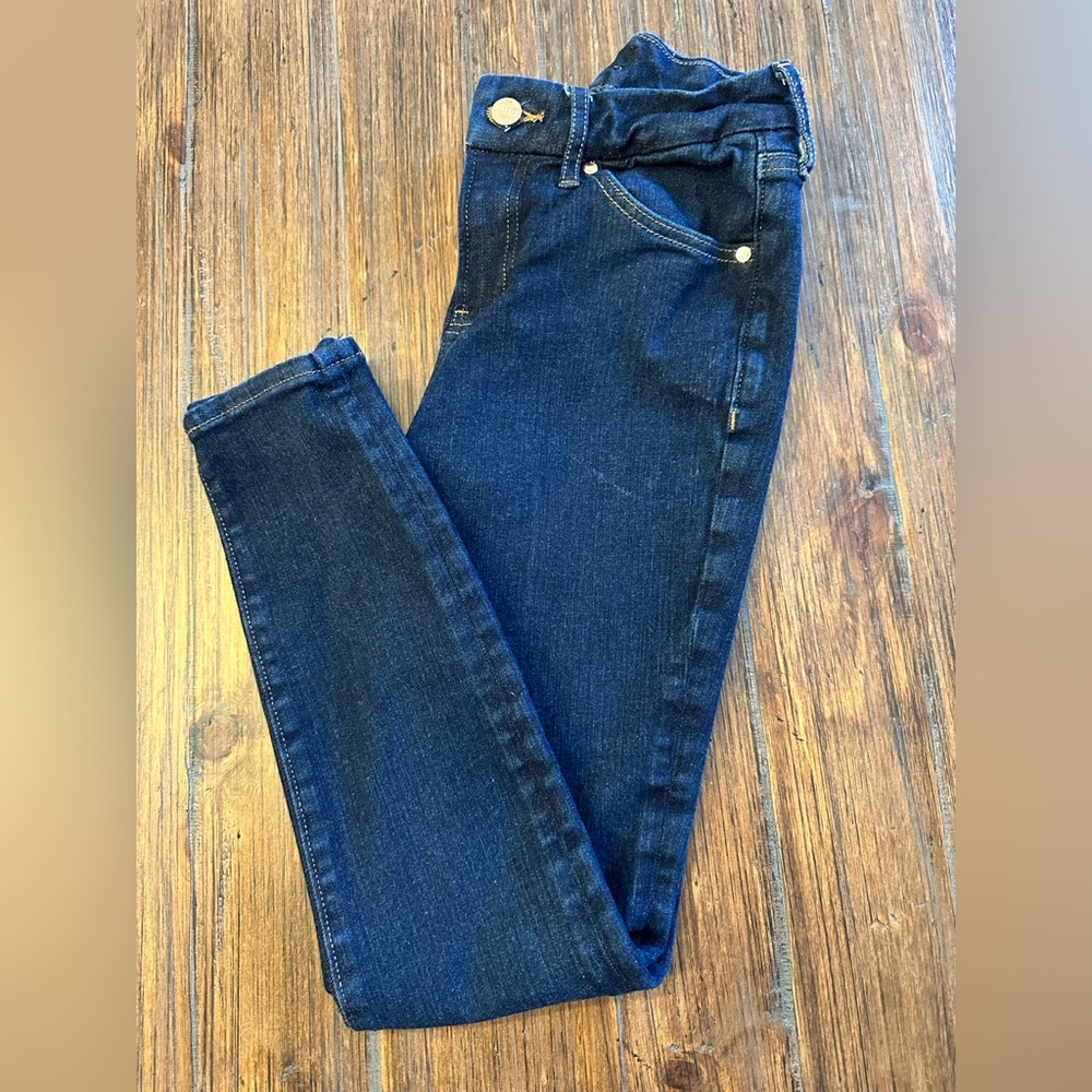 Express Blue Skinny Mid-Rise Ultra Hyper Stretch Jeans - Size S Regular 0/2/4